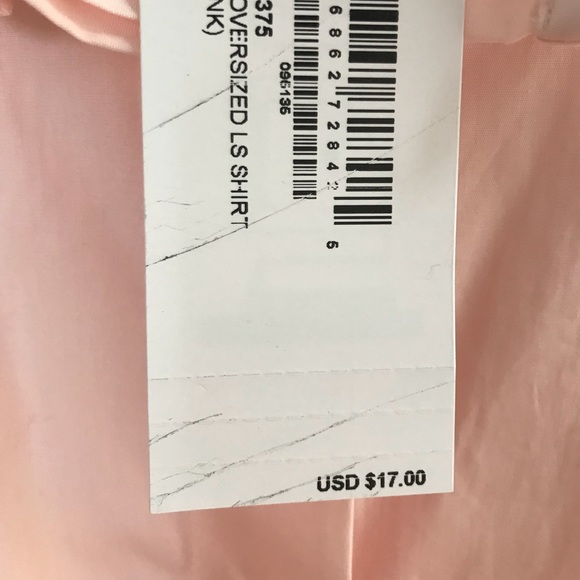NWT American Apparel Pink Shirt Dress (Small) - Picture 3 of 3